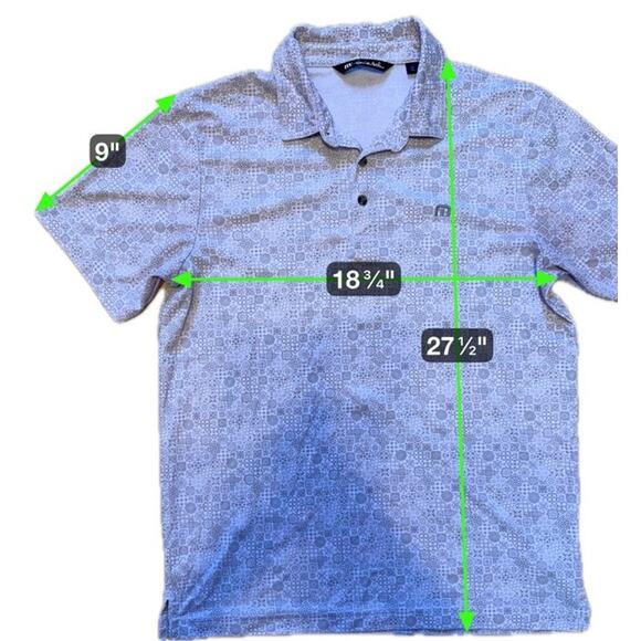 Travis Mathew Men’s Polo Shirt Medium Gray Golf Wyncote Logo Pima Cotton Blend - Picture 9 of 9